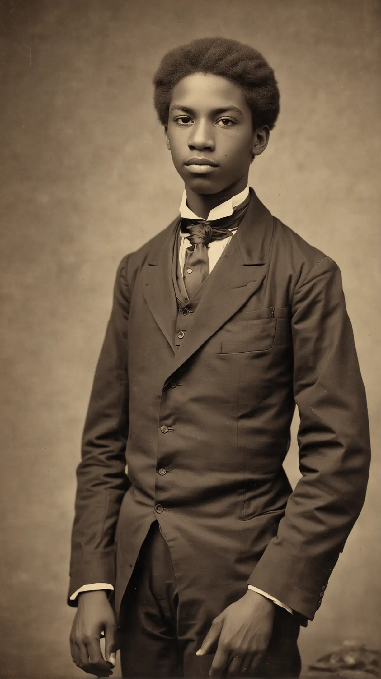 Portrait of a Handsome 17YearOld African American Teenager from 1878