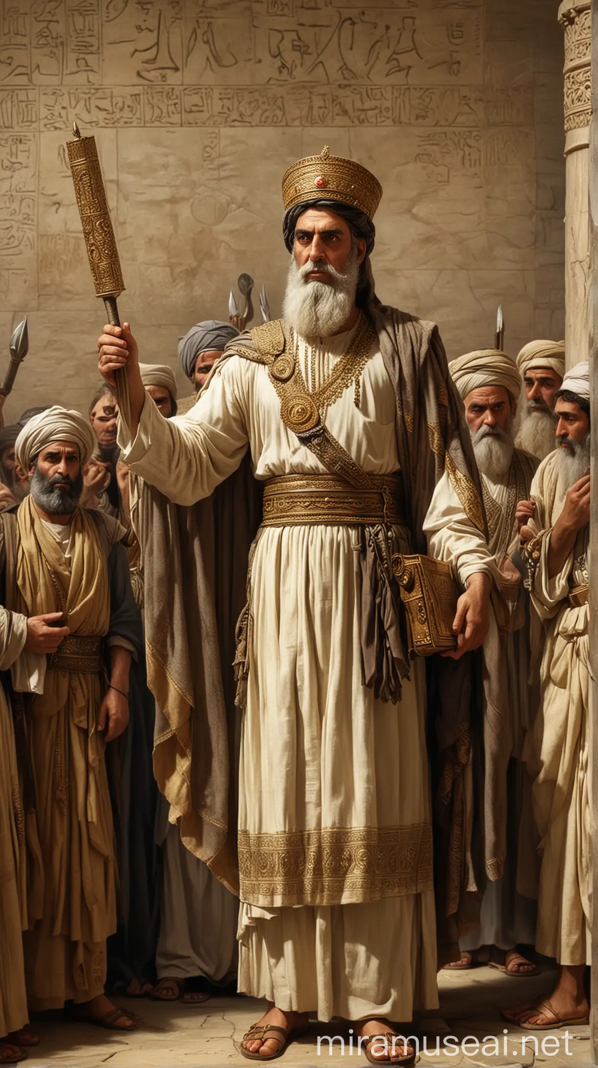 Cyrus the Persian King Issuing Decree for Return of Exiled Jews
