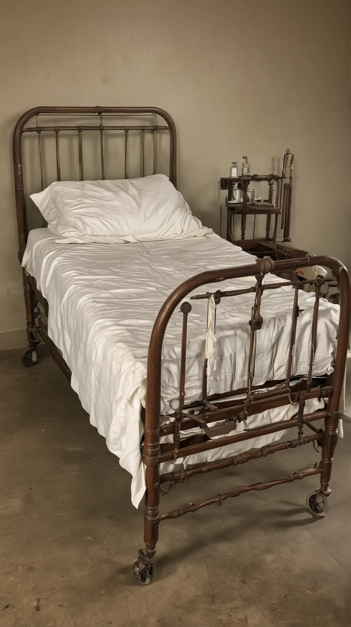 Vintage Hospital Bed from the 1800s