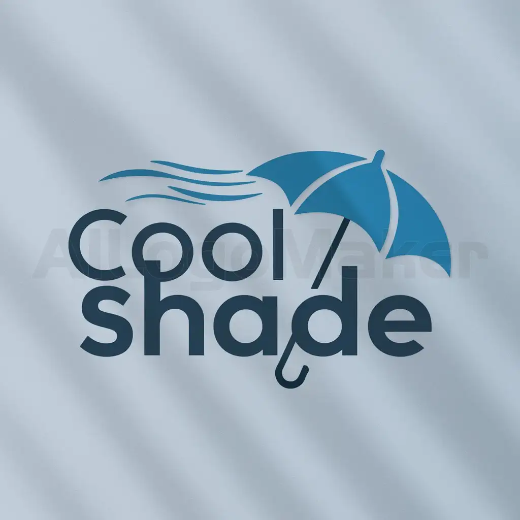 a logo design,with the text "cool shade", main symbol:umbrella giving cool breeze,Moderate,clear background