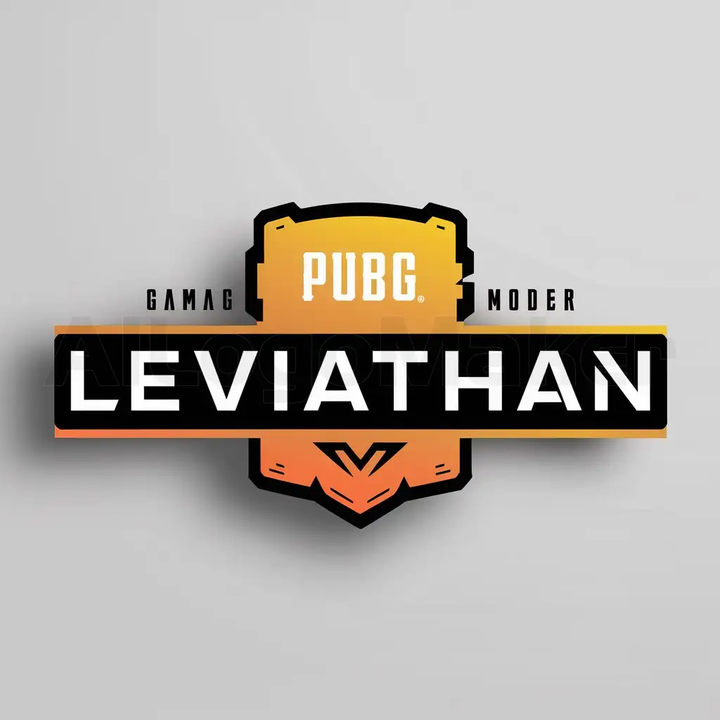 a logo design,with the text "Leviathan", main symbol:PUBG,Moderate,be used in gaming industry,clear background