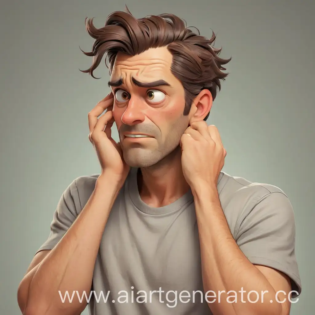 Quizzical-Cartoon-Man-with-Baffled-Expression-Scratching-Head