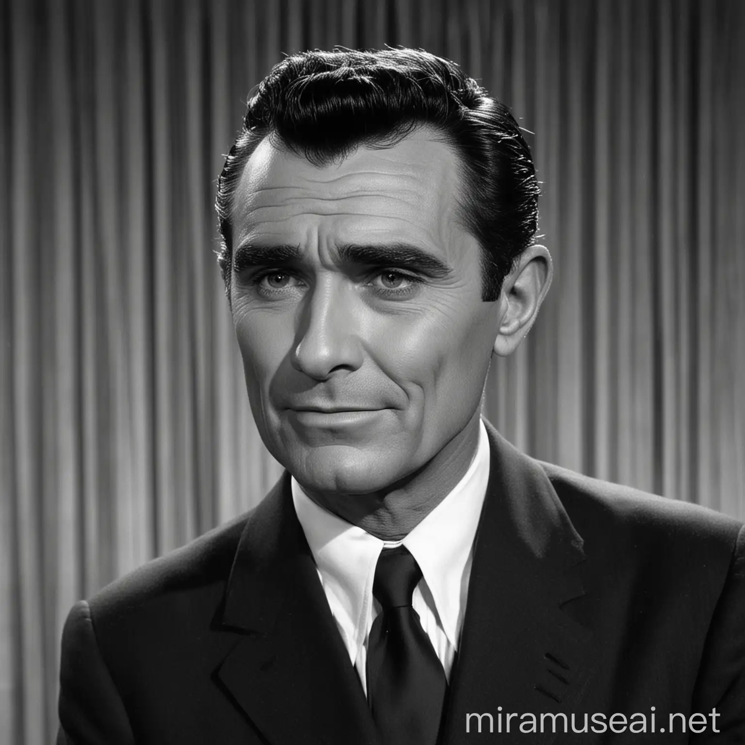 Solo Rod Serling in Enigmatic Ambiance