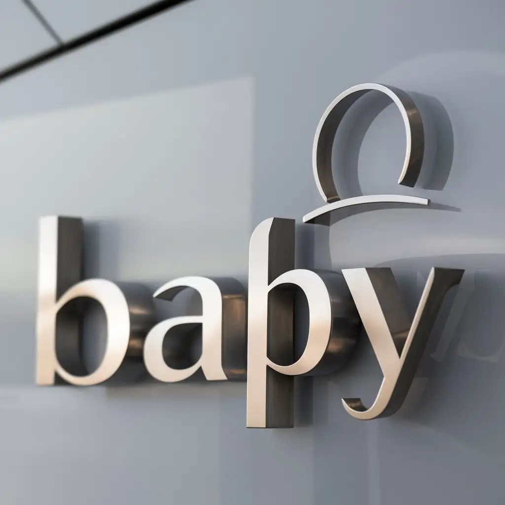 a logo design,with the text "Baby", main symbol:Baby,Moderate,clear background