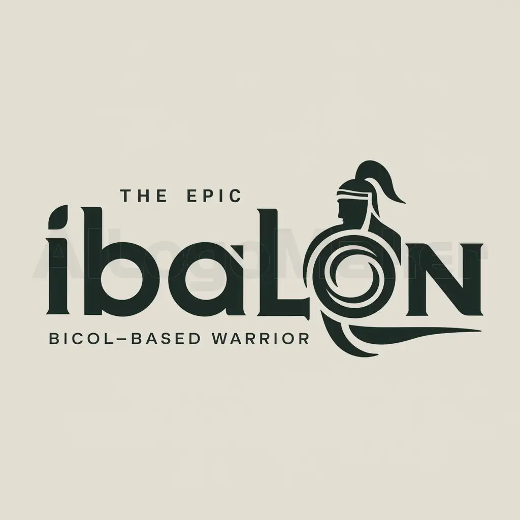 a logo design,with the text "Ibalon", main symbol:Generate a logo image for IBALON, a Bicol-based their heritage in bicol in the epic of ibalon,Moderate,be used in Others industry,clear background