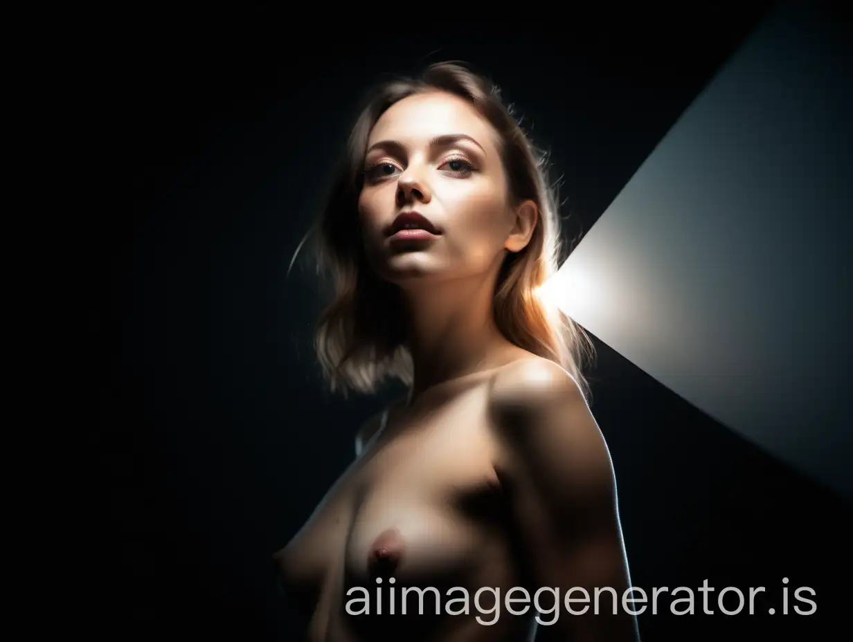 Fine Art Nude Photography with Double Exposure and Spotlights | AI Image  Generator