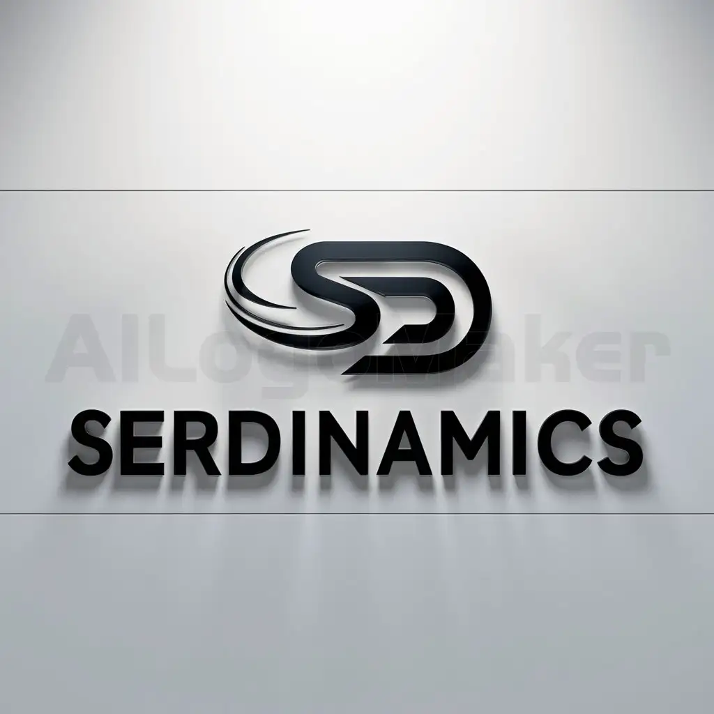 a logo design,with the text "SerDinamics", main symbol:SerDinamics,Moderate,clear background