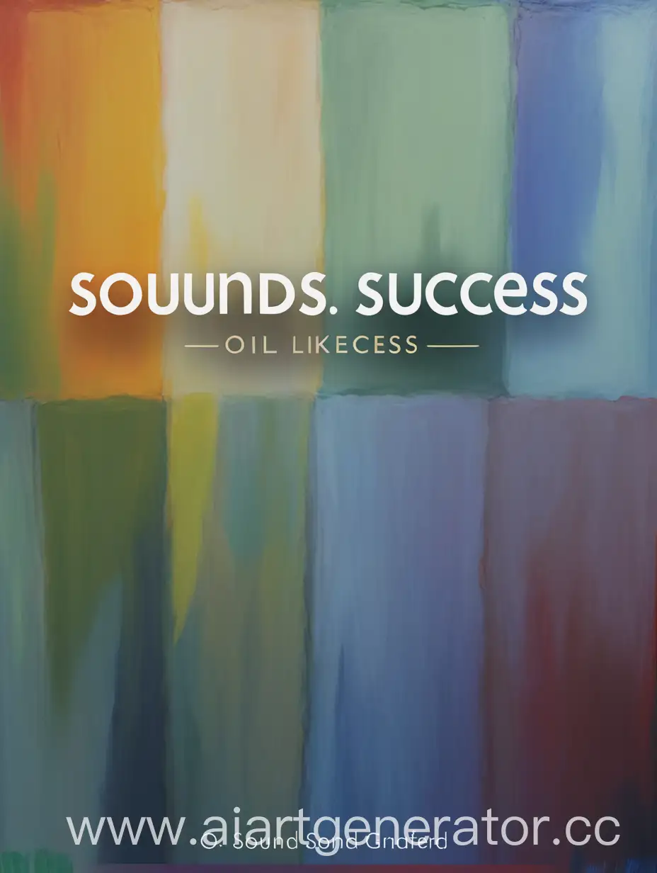 Background for a textbook cover, oil painted, no images, calm colours, with the title "Sounds like success"