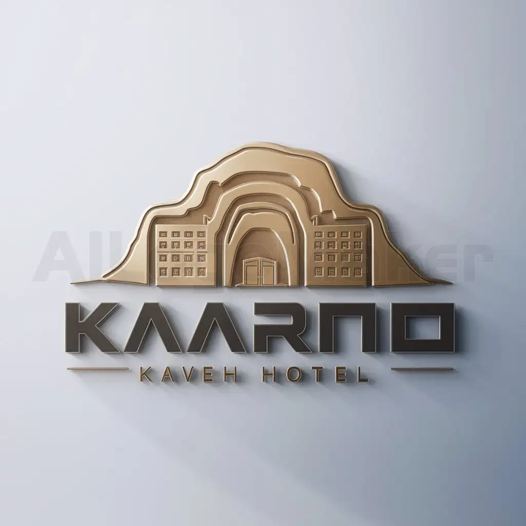 a logo design,with the text "Քարե", main symbol:It's a cave hotel,Moderate,clear background