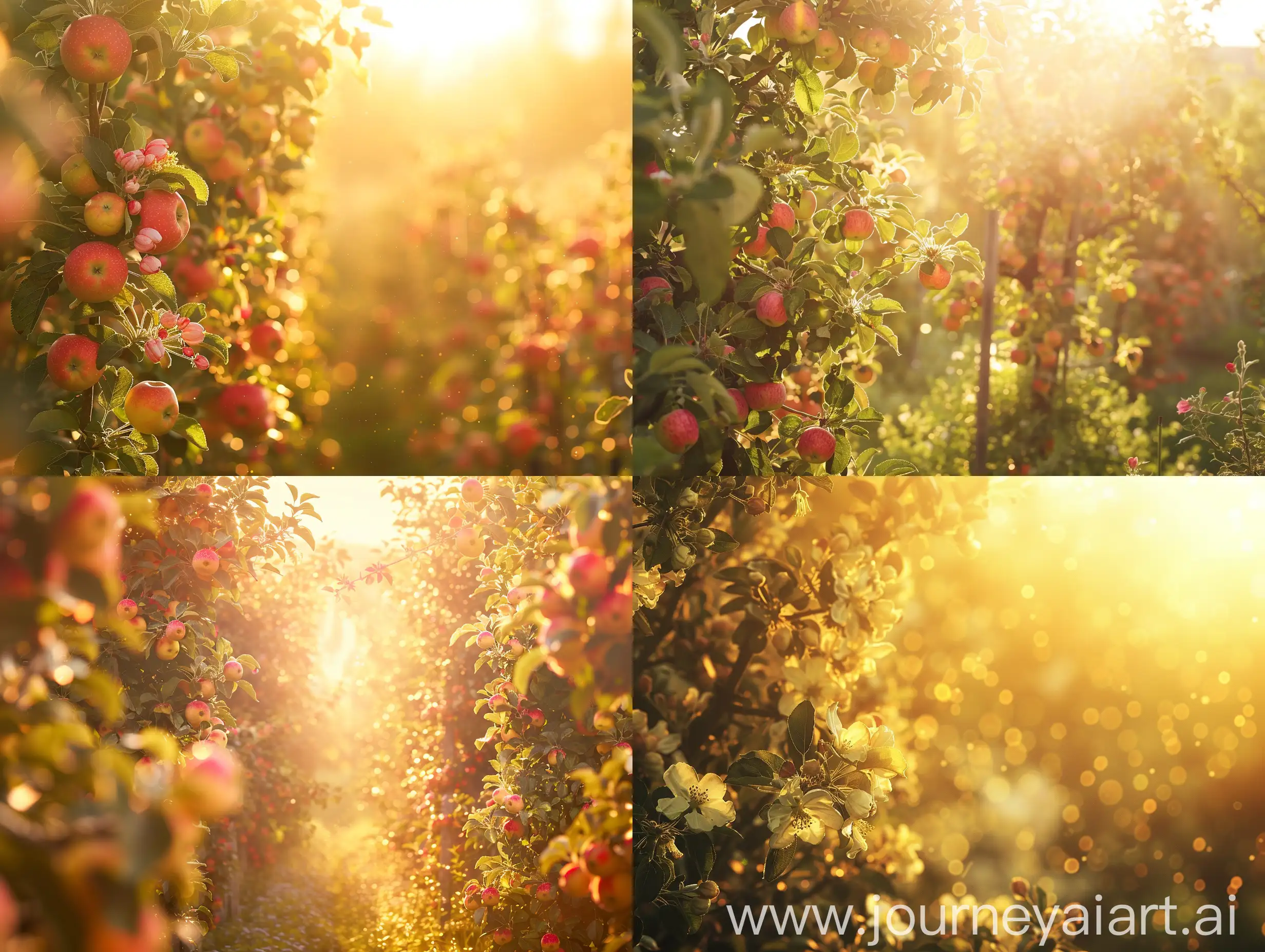 Serene-Golden-Glow-Over-Apple-Columnar-Northpole-Garden