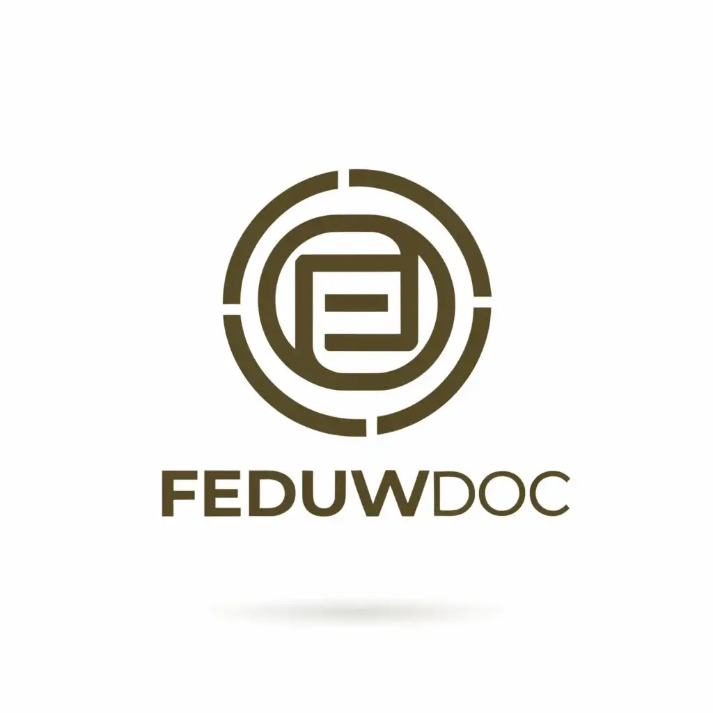 a logo design,with the text "Fedulov Doc", main symbol:Circle,Minimalistic,clear background