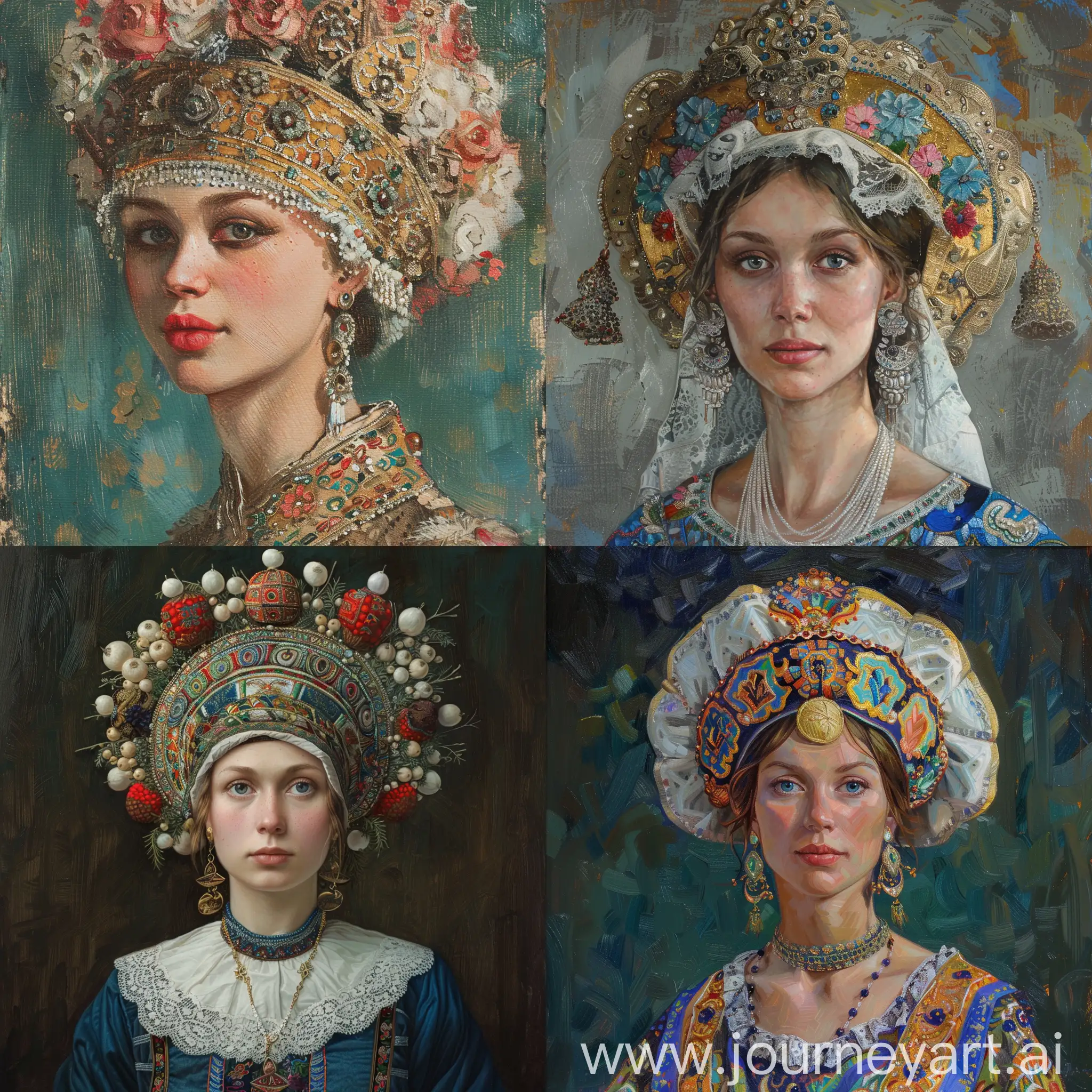 Russian-Woman-in-Traditional-Kokoshnik-Headdress-Portrait