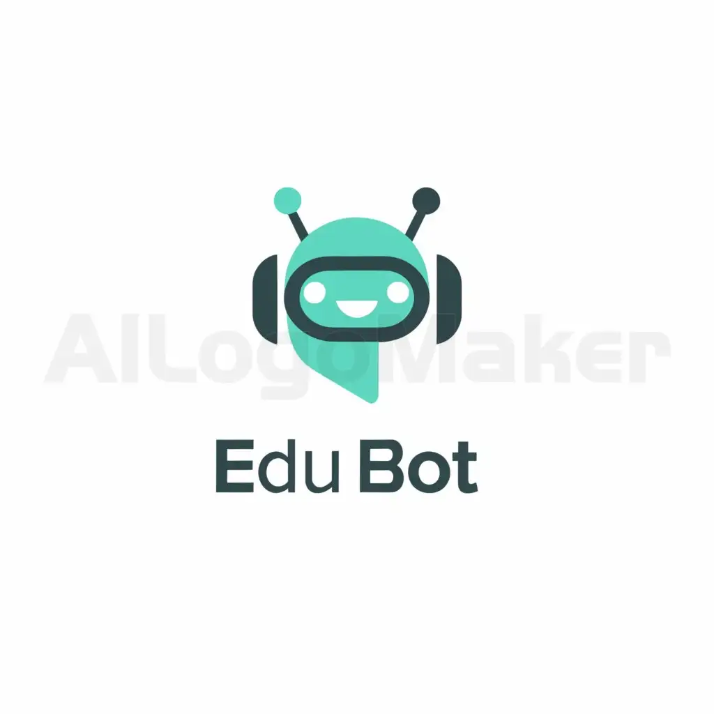 a logo design,with the text "edu bot", main symbol:chat bot,Minimalistic,be used in Education industry,clear background