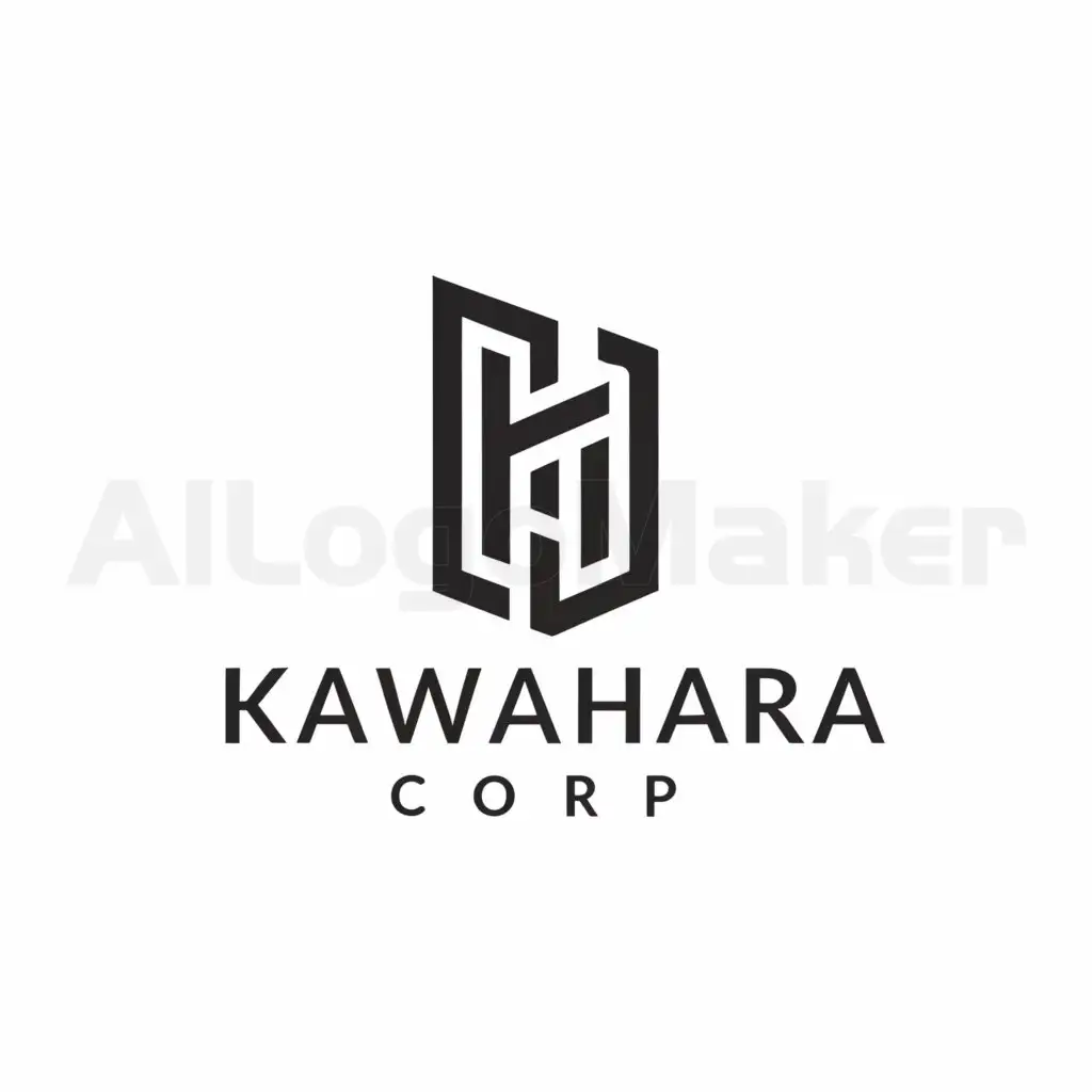 a logo design,with the text "kawahara corp", main symbol:Roman letters,Minimalistic,be used in Real Estate industry,clear background