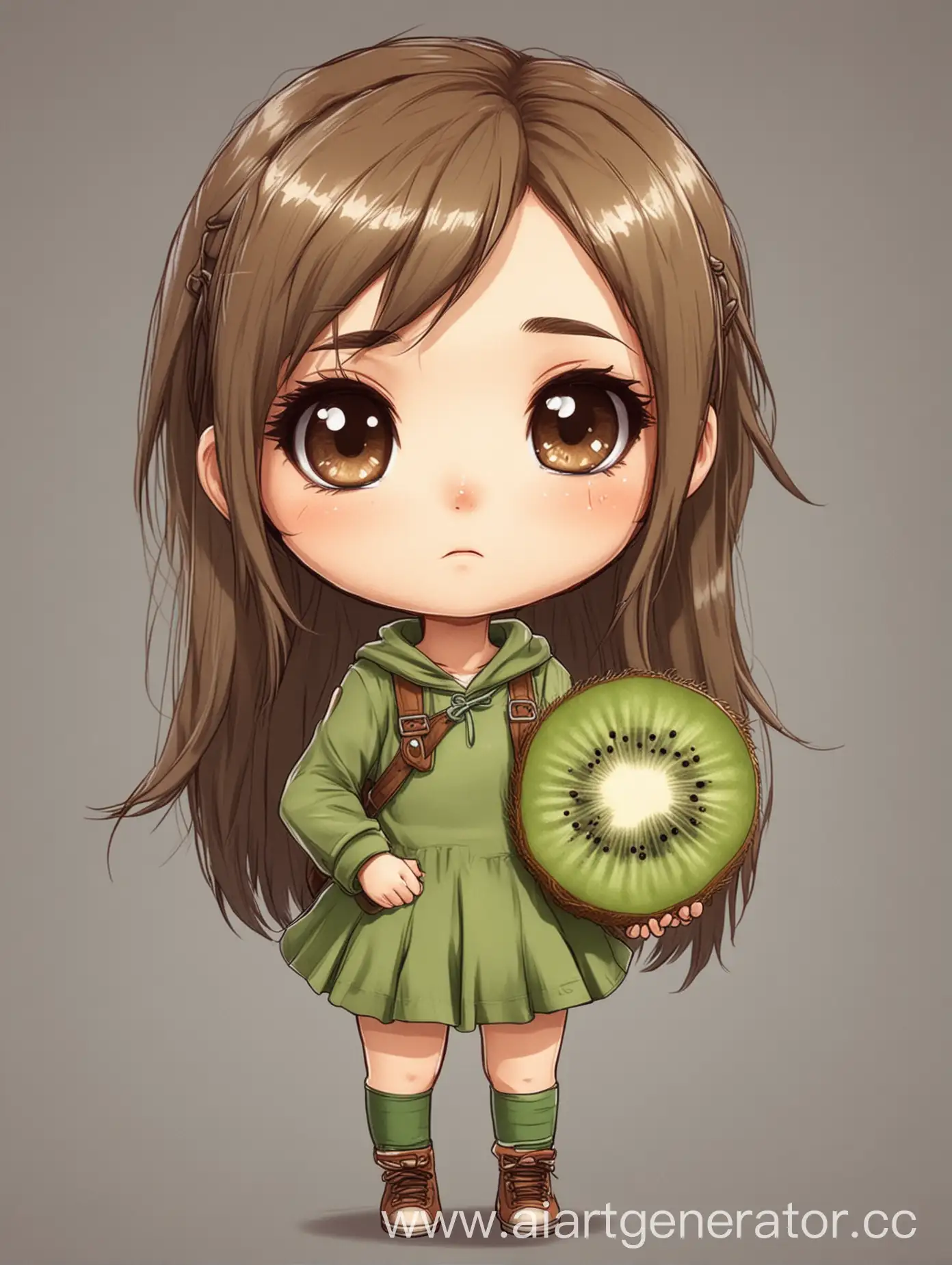 Kiwi-Girl-Anime-and-Chibi-Style-Drawing-Realistic-Depiction-by-Skilled-Artist