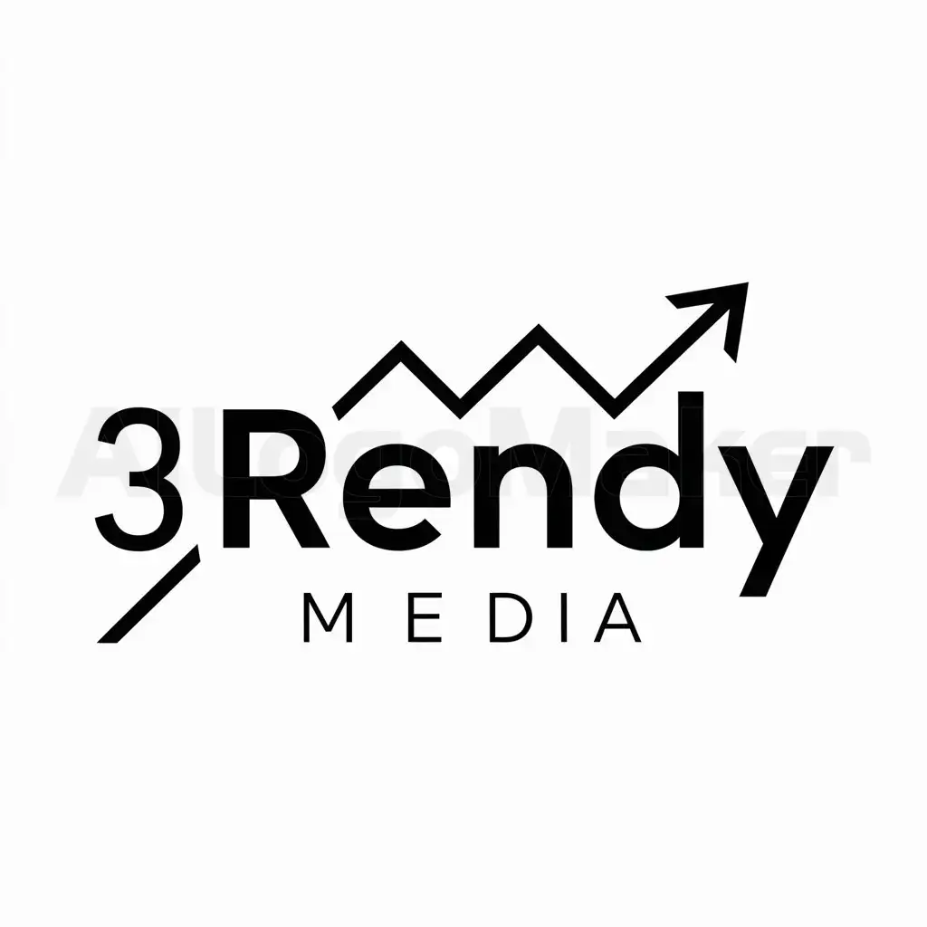 a logo design,with the text "3rendy Media", main symbol:growth,Moderate,be used in Others industry,clear background