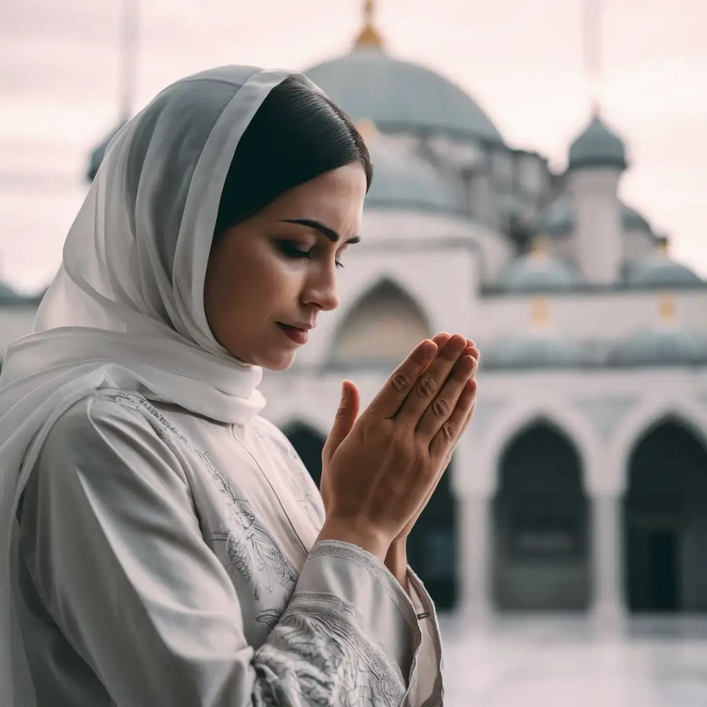 Arab-Woman-Performing-Namaz-Prayer-in-Traditional-Attire