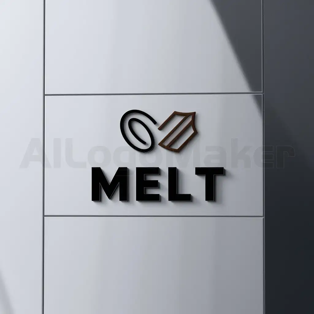 LOGO-Design-For-MELT-Minimalistic-Coffee-and-Chocolate-Theme-on-Clear-Background