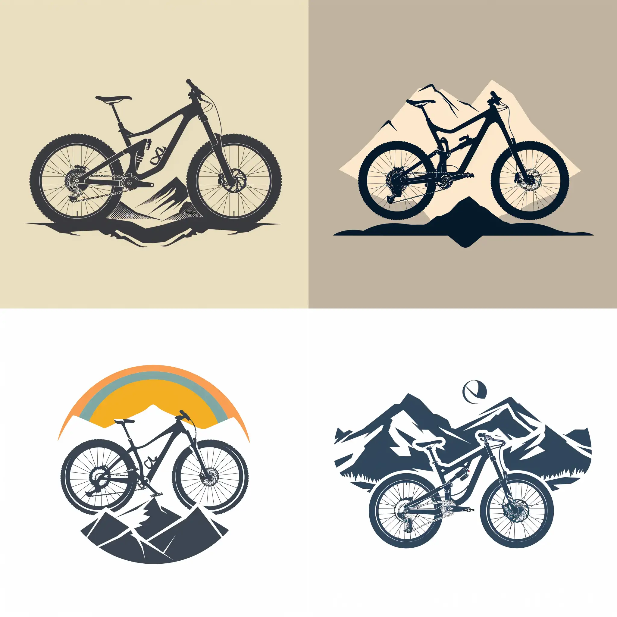  minimalist mountain bike logo
