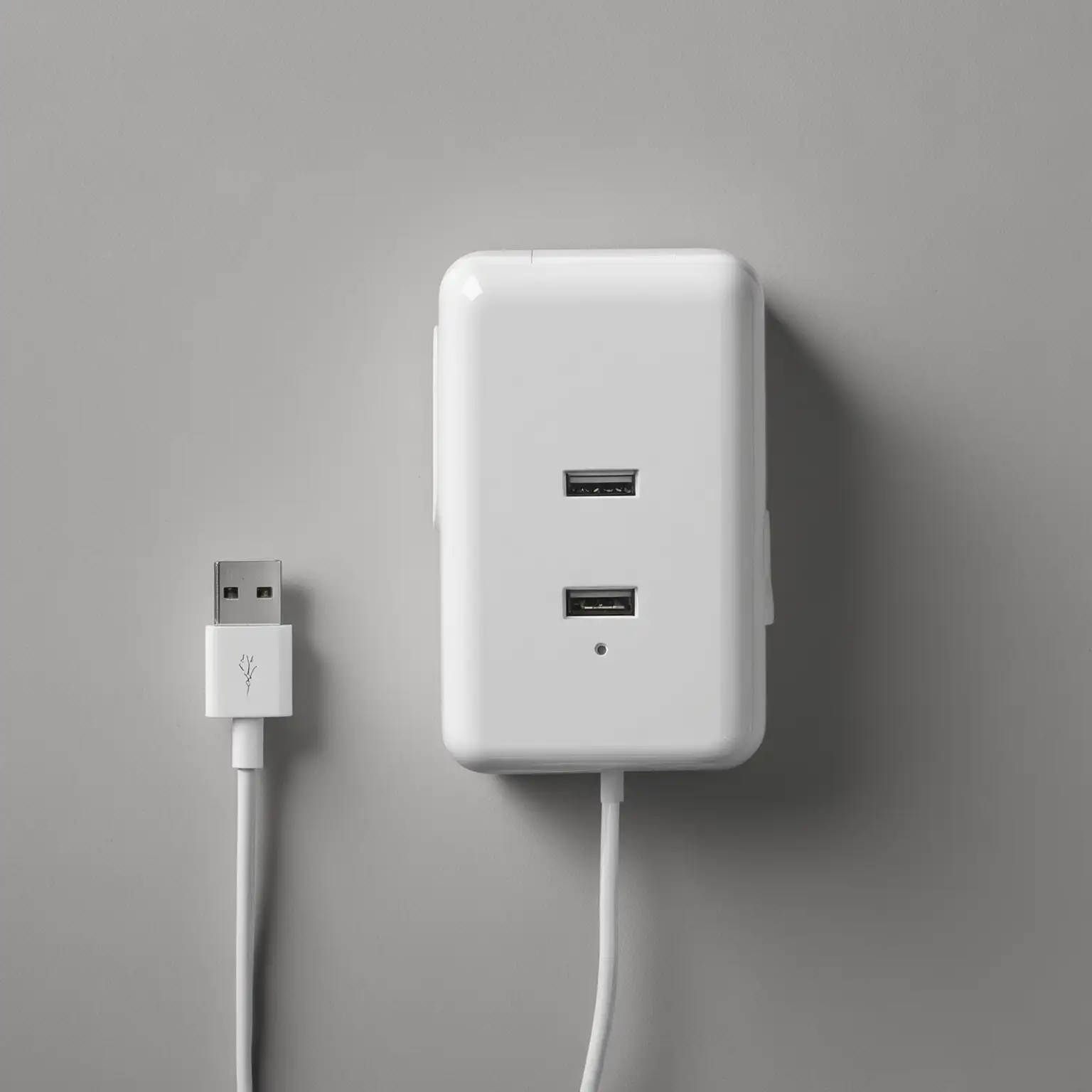 Modern USB Wall Charger with Multiple Ports and Fast Charging Capability