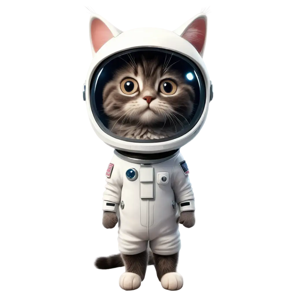 Cat-Astronaut-PNG-Explore-the-Cosmic-Adventures-of-a-Feline-Space-Explorer