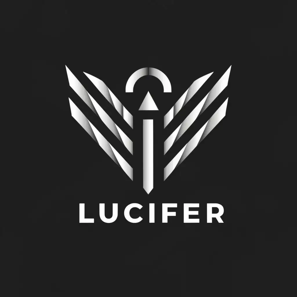 a logo design,with the text "Lucifer", main symbol:Angel,Minimalistic,be used in Entertainment industry,clear background