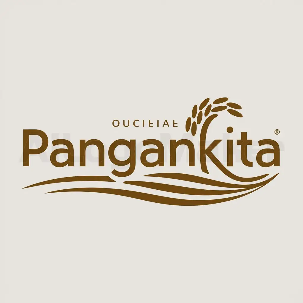 a logo design,with the text "PanganKita", main symbol:rice,Moderate,clear background