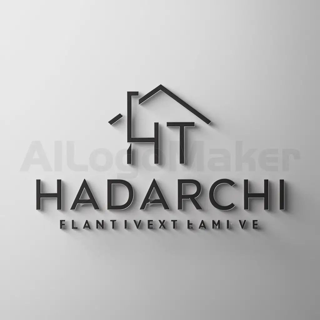 a logo design,with the text "HadArchi", main symbol:house plan in the shape of the letters HT,Moderate,clear background