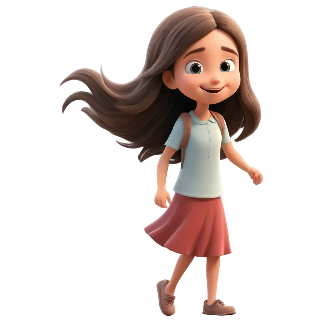 A cute girl cartoon