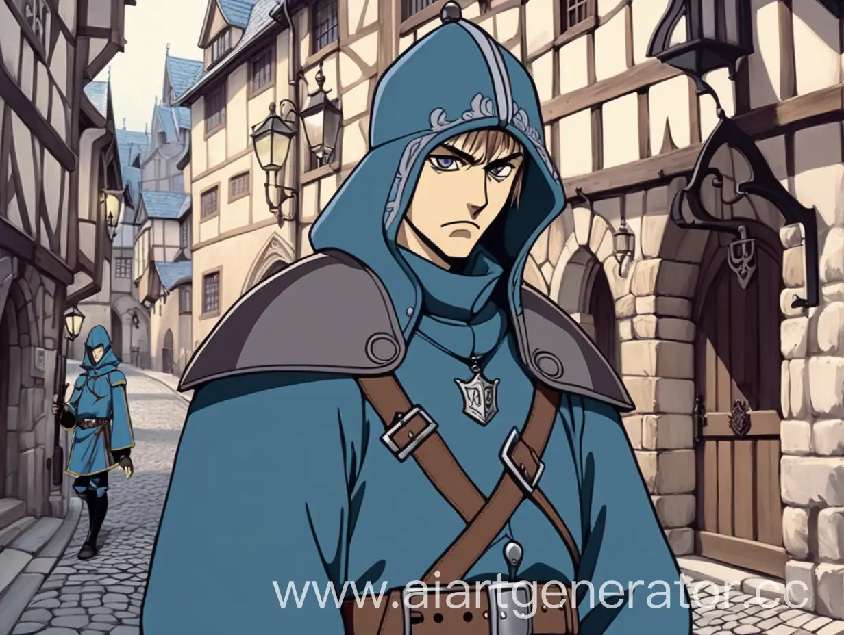 Medieval-Street-Guard-with-Anime-90s-Style