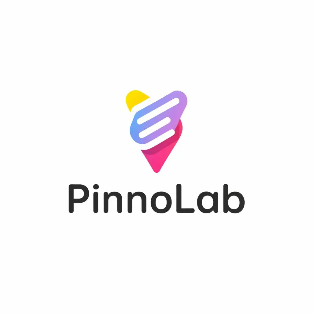 a logo design,with the text "PinnoLab", main symbol:A development board pin,Minimalistic,be used in Technology industry,clear background