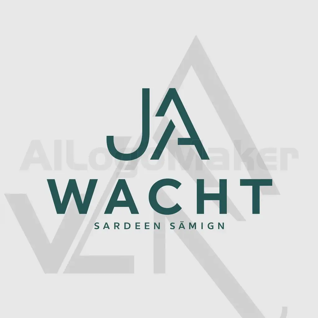 a logo design,with the text "wacht", main symbol:JA,Moderate,clear background
