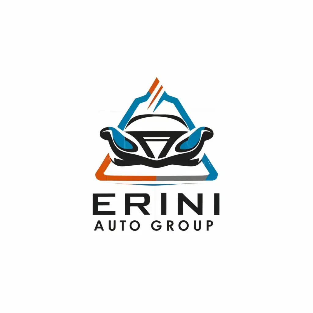a logo design,with the text "Erini Auto Group", main symbol:Car,Moderate,be used in Automotive industry,clear background
