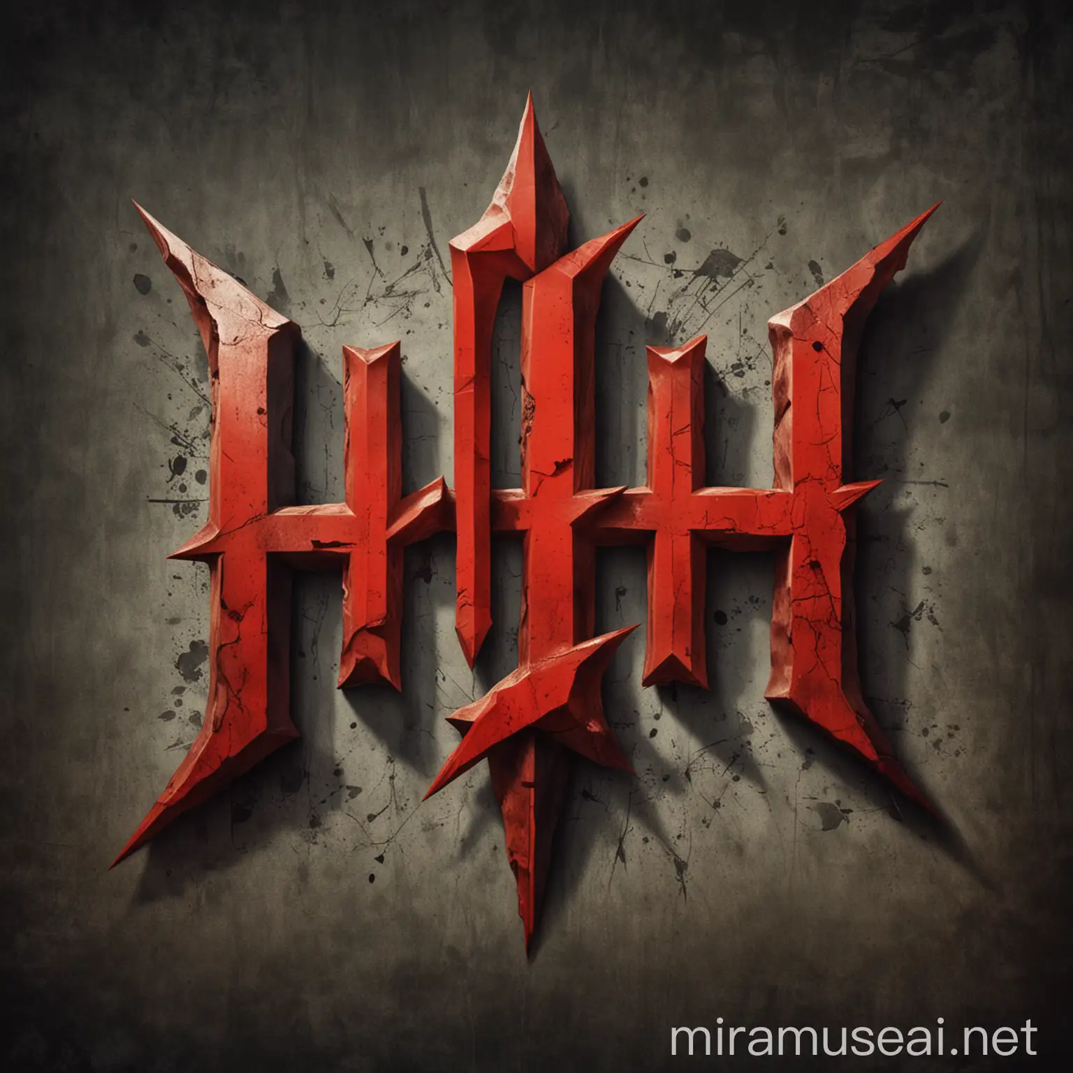 Red Letter H Rock Music Group Logo Design