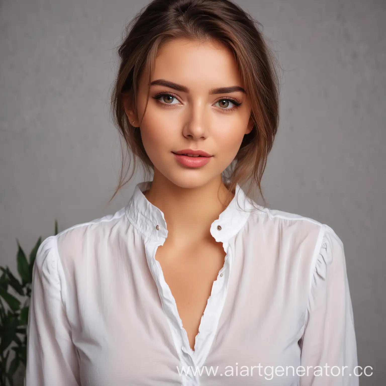 Elegant-Young-Woman-in-White-Blouse-Poses-Gracefully