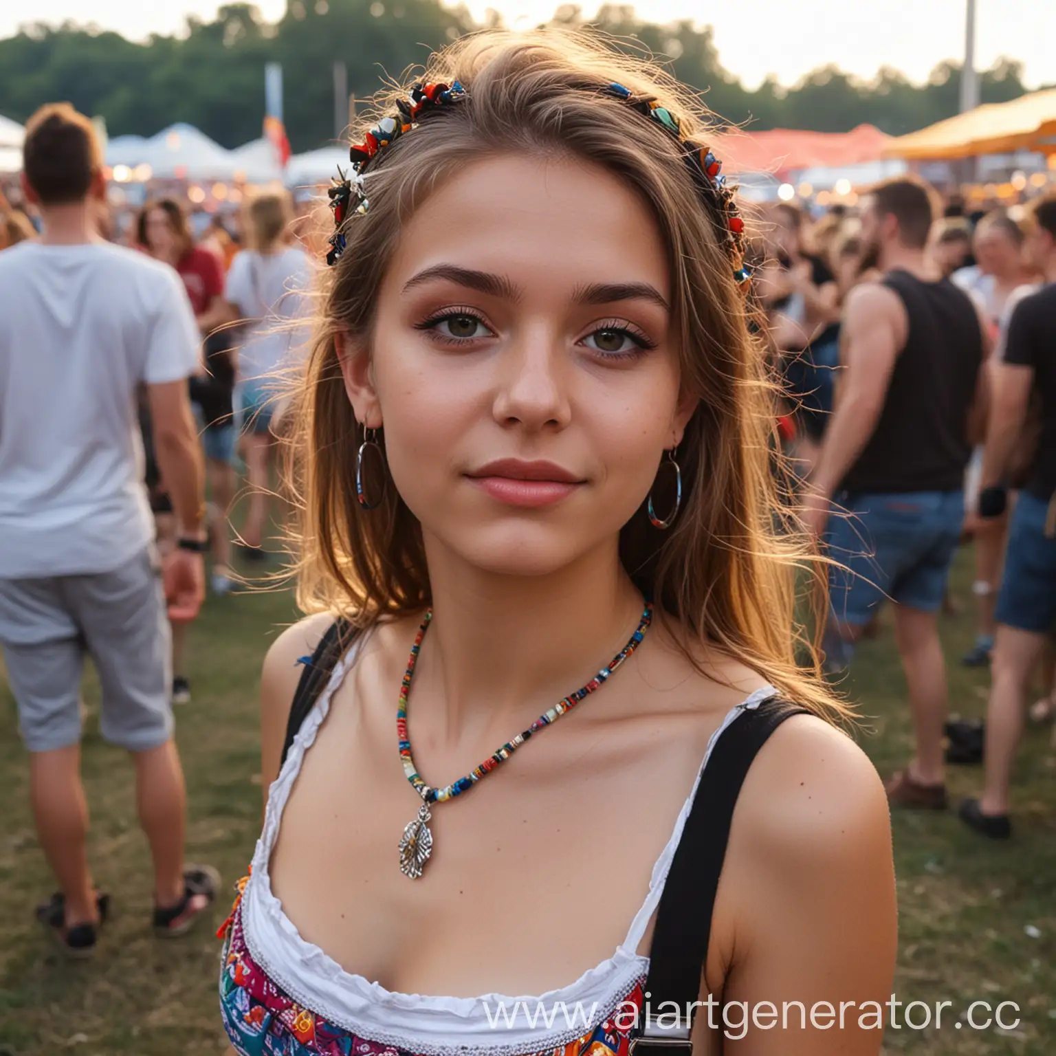 Девушка на фестивале