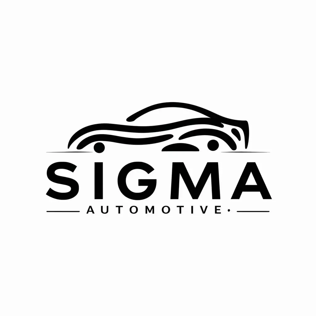 a logo design,with the text "SIGMA", main symbol:auto washing,Moderate,be used in Automotive industry,clear background