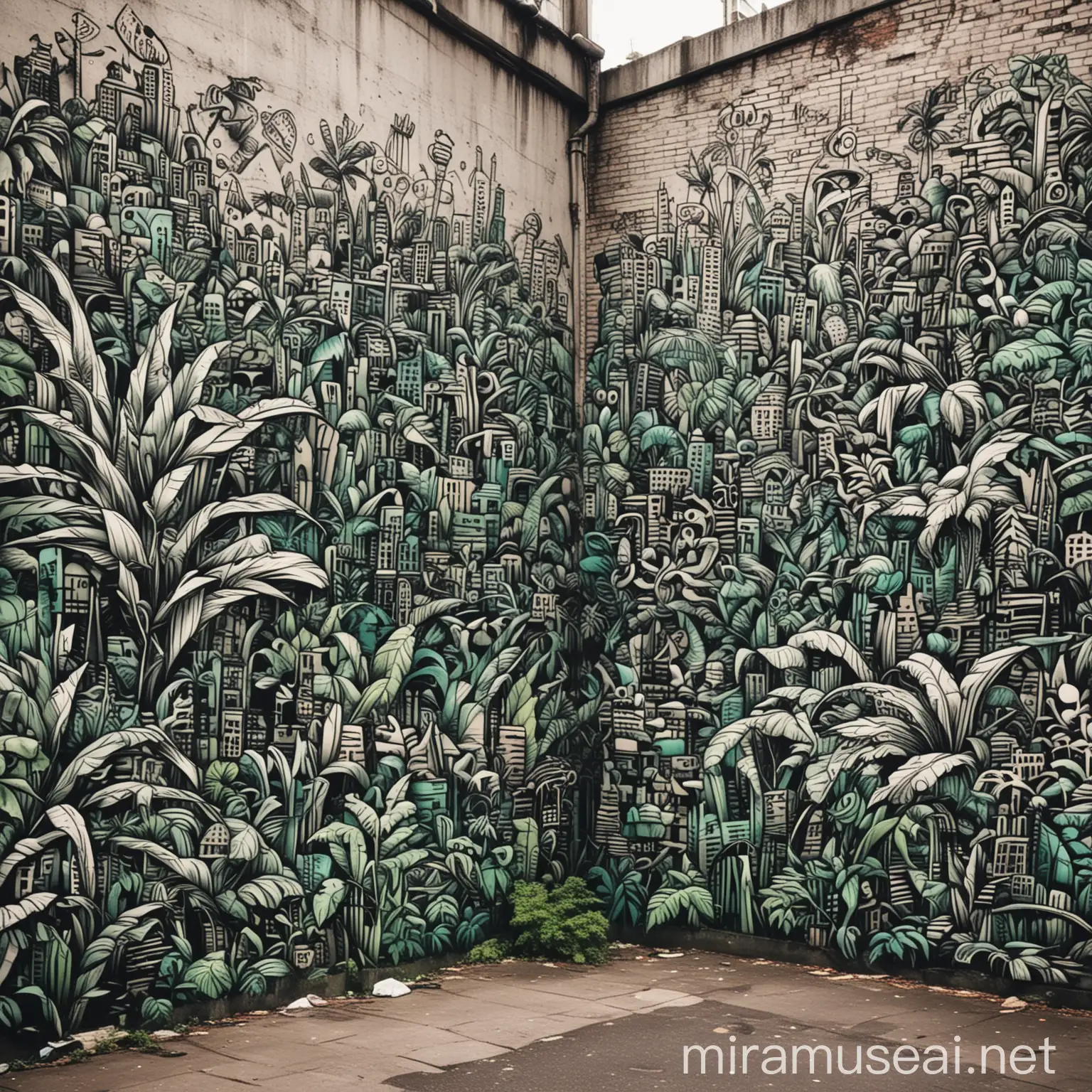 Urban Jungle graffiti doodles
