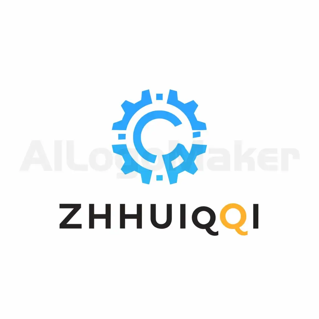 a logo design,with the text "Zhihuiqi", main symbol:Intelligent manufacturing, gears, school, enterprise,Minimalistic,be used in Others industry,clear background