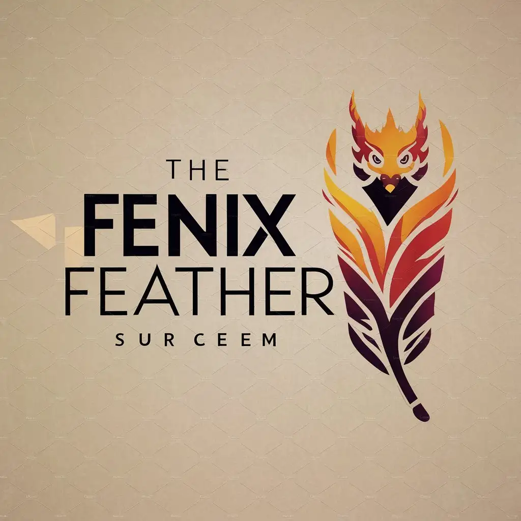a logo design,with the text "THE FENIX FEATHER", main symbol:THE FENIX FEATHER,Moderate,clear background