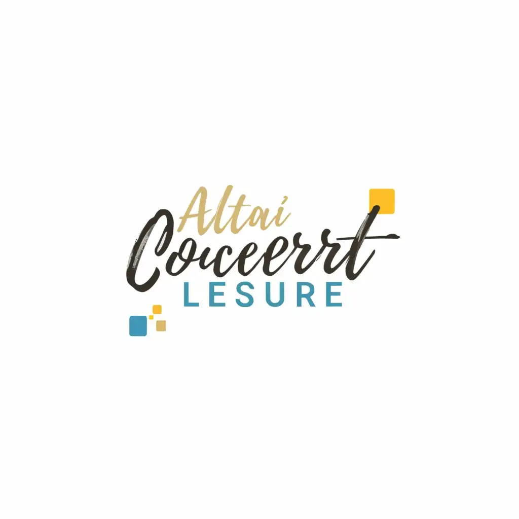 a logo design,with the text "AltaiConcertLeisure", main symbol:Create a logo for the website with the words - AltaiConcertLeisure. The word Concert should be highlighted.,Minimalistic,be used in Events industry,clear background