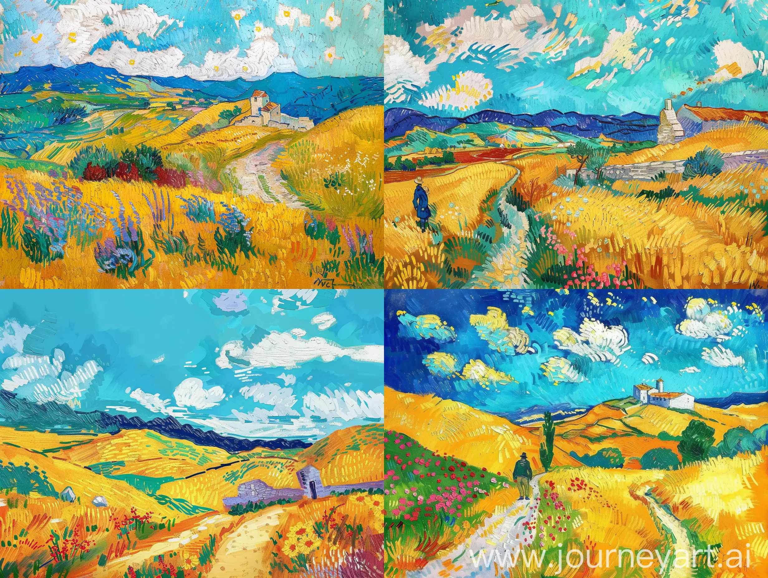 Colorful-Nostalgic-Van-Gogh-Style-Mountain-Landscape