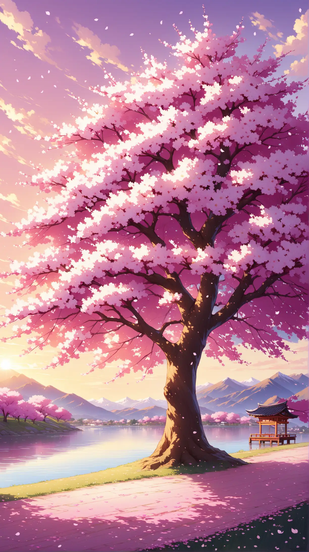 Vibrant Cherry Blossom Tree in Spring