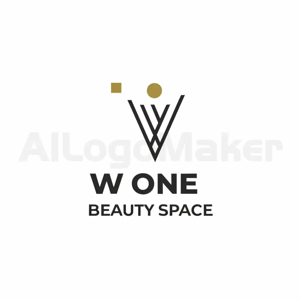 a logo design,with the text "W one
Beauty space", main symbol:W one
Beauty space,Minimalistic,be used in Others industry,clear background