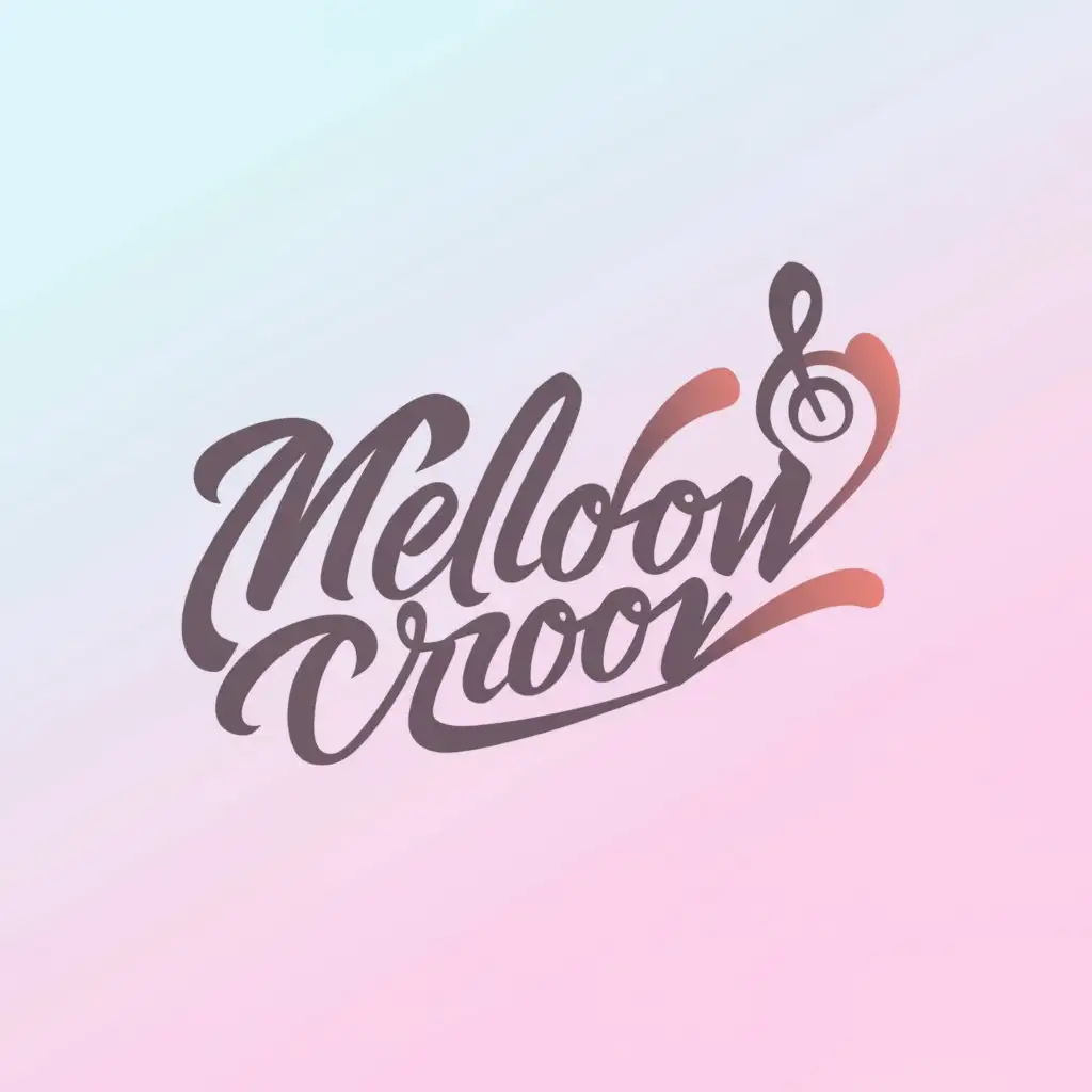a logo design,with the text "mellowcroon", main symbol:melody,complex,clear background