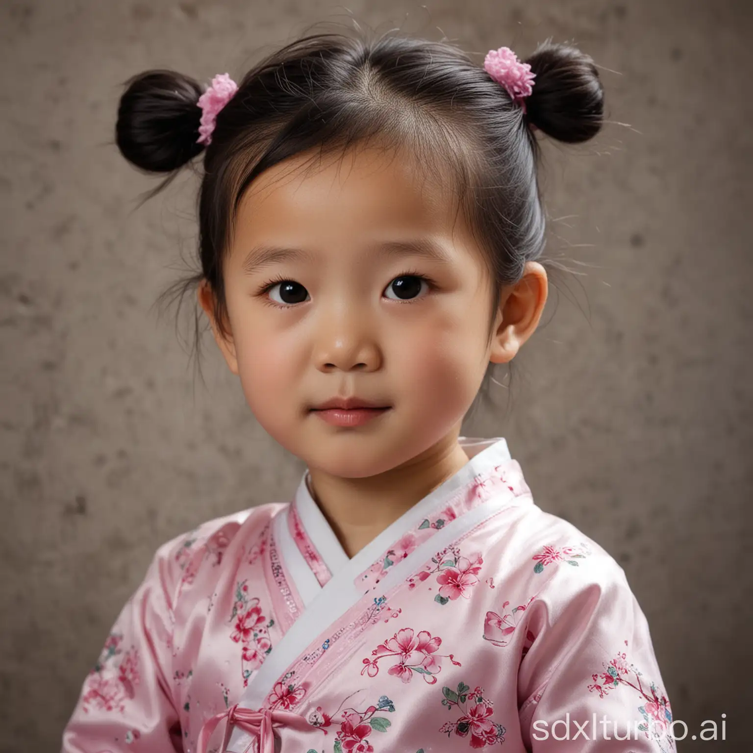 Adorable-Chinese-Little-Girl-with-Traditional-Attire
