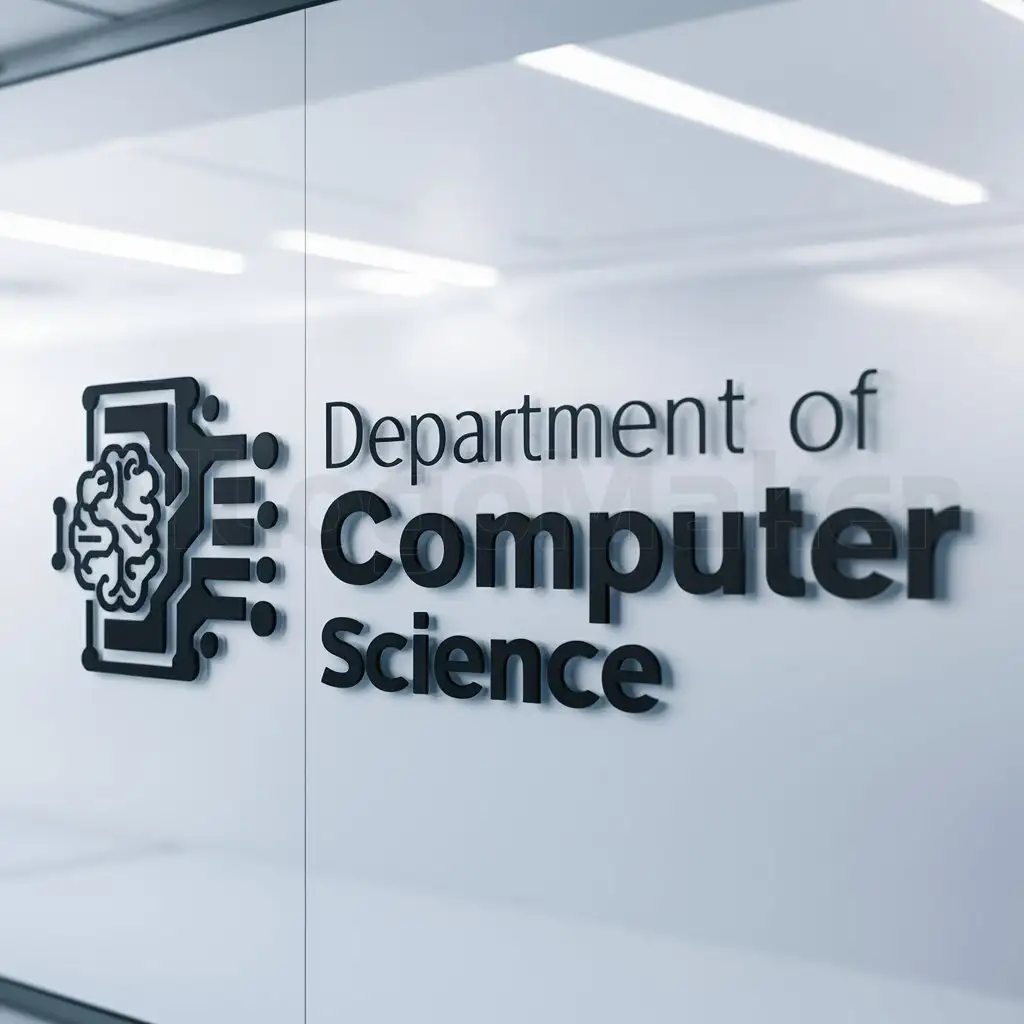 a logo design,with the text "department of computer science", main symbol:logo needed for department of computer science professional, used symbols related that field,Moderate,be used in 0 industry,clear background