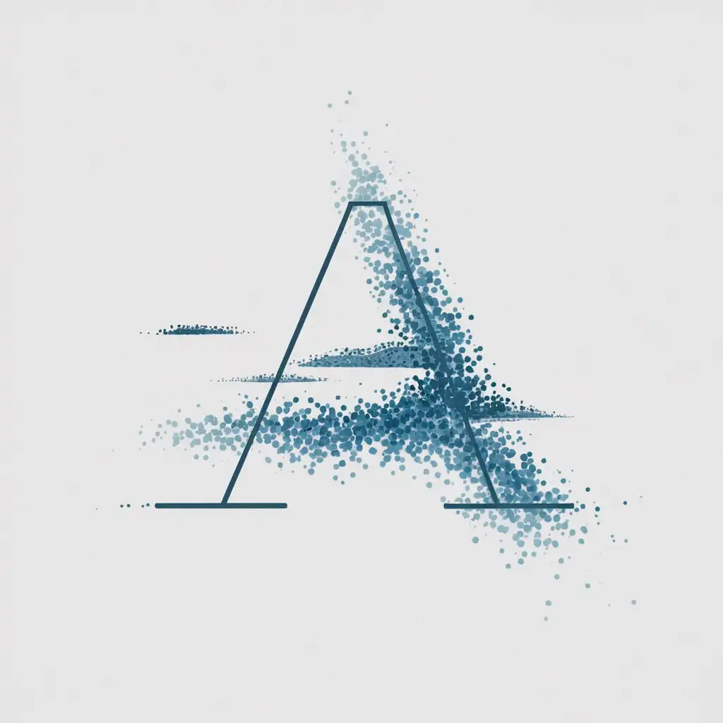 Minimalist-Pointillist-Representation-of-Letter-A-on-Islands