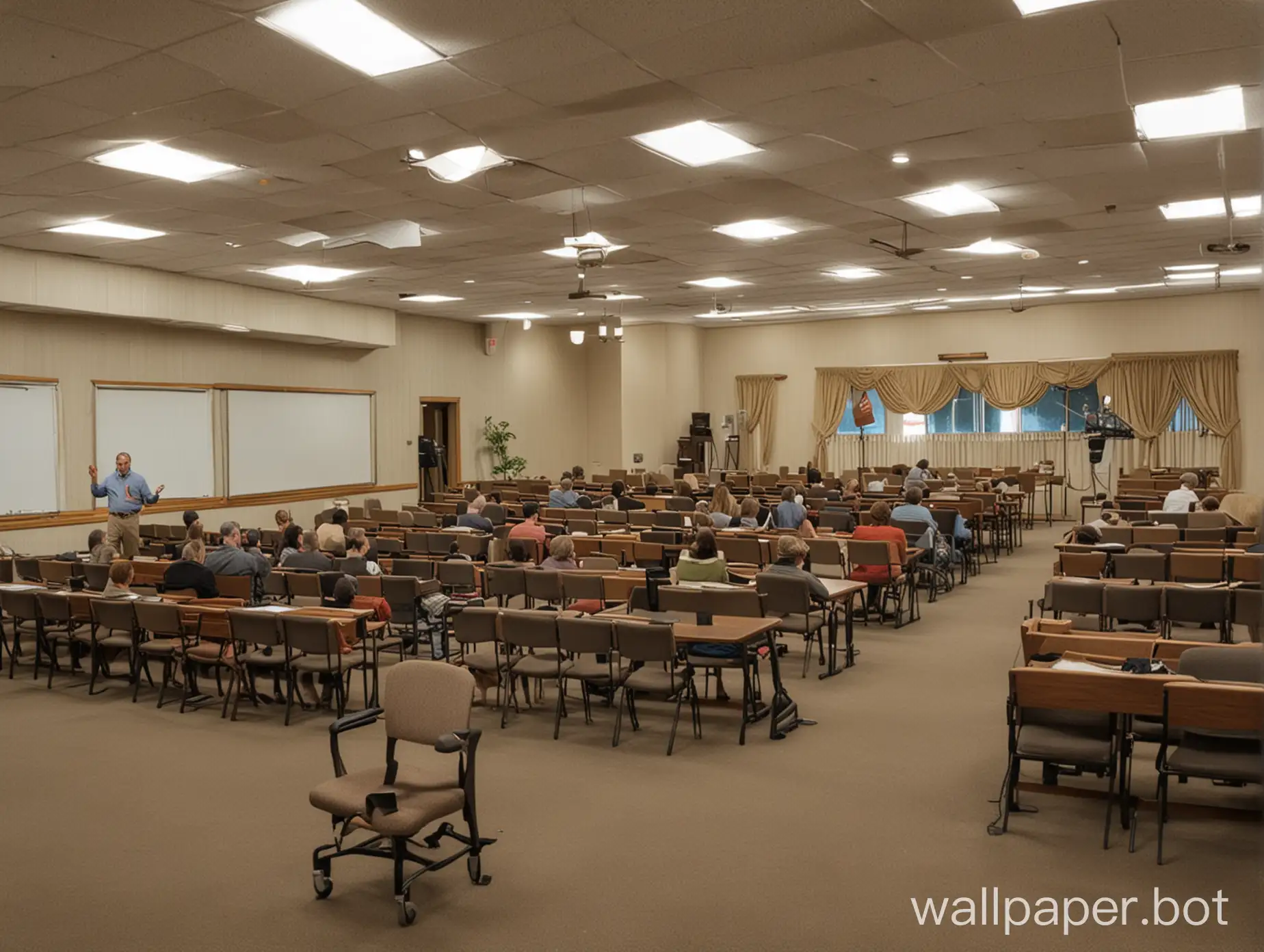 inside a jehovah's witnesses kingdom hall