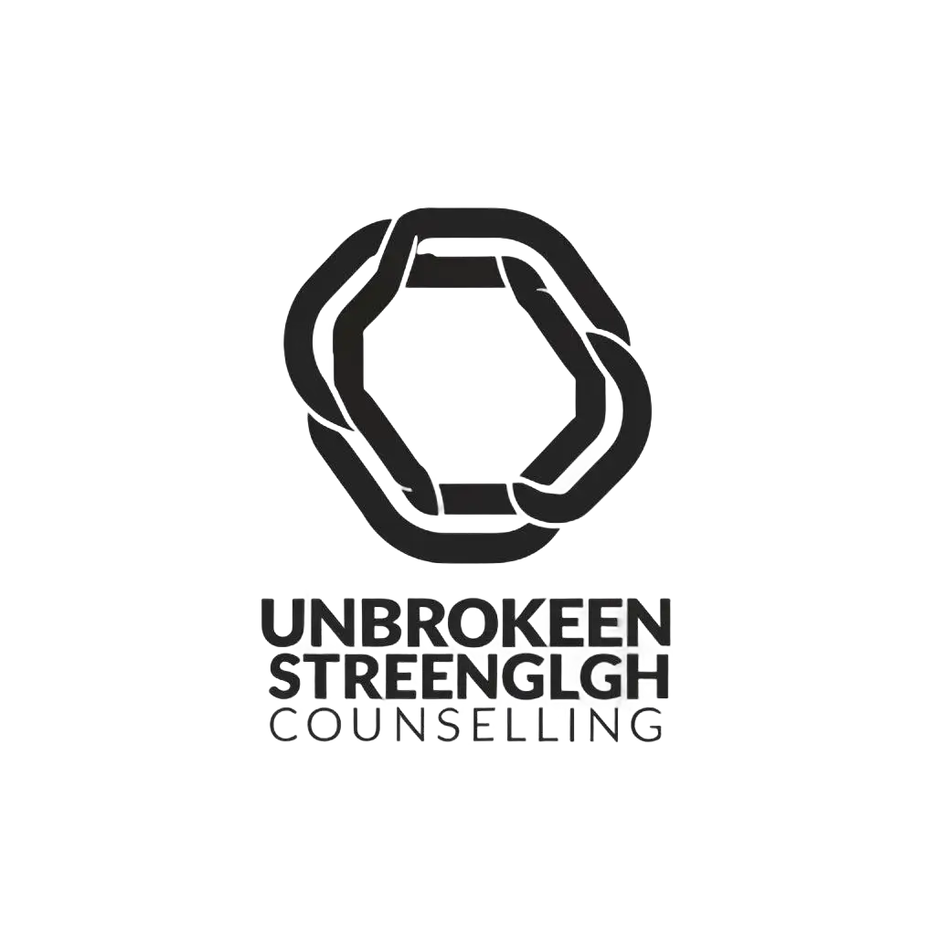 a logo design,with the text "Unbroken Strength Counselling", main symbol:chain,Minimalistic,be used in Others industry,clear background
